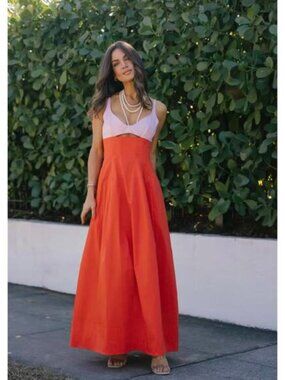 SIMKHAI Maddy Cotton Cut-Out Maxi Dress